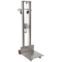 Empileur &agrave; plateforme, M&eacute;canisme Treuil manuel, Capacit&eacute; de 400 lb, Levage max de 58" Equipex