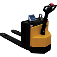 Transpalette &eacute;lectrique motoris&eacute; a/balance, Capacit&eacute; 4500 lb, 48" lo x 30,25" la Equipex