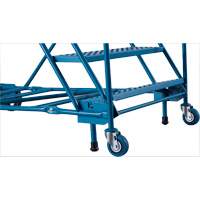 CSA-Certified Rolling Step Ladder with Locking Step, 16 Steps, 30" Step Width, 144" Platform Height, Steel Equipex