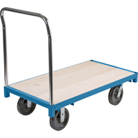 Heavy-Duty Platform Truck, 48" L x 24" W, 2500 lbs. Capacity, Nylon Casters Equipex