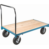 Heavy-Duty Platform Truck, 48" L x 24" W, 1200 lbs. Capacity, Pneumatic Casters Equipex