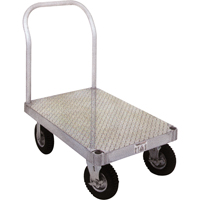 Aluminum Platform Truck, 24" W x 36" L, 2000 lbs. Cap., Rubber Wheels Equipex