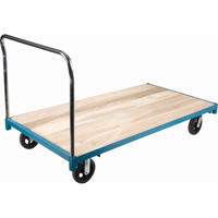 Heavy-Duty Platform Truck, 96" L x 48" W, 2000 lbs. Capacity, Rubber Casters Equipex