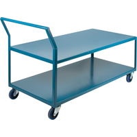 Chariots surbaiss&eacute;s robustes, 2 niveaux, 30" la x 60" p x 40" h, 1200 lb Cap Equipex