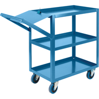 Order Picking Carts, 36" H x 18" W x 46" D, 3 Shelves, 1200 lbs. Capacity Equipex