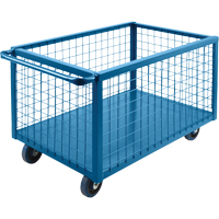 Wire Mesh Box Truck, Steel, 39" L x 24" W x 31.5" H, 12 cu. ft. Volume, 1200 lbs. Capacity Equipex