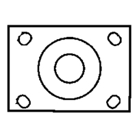 Roulette &agrave; freinage complet, Pivotant avec frein, 6" (152,4 mm), Caoutchouc, 450 lb (204 kg) Equipex