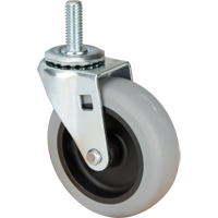 Roulette &agrave; tige, Pivotant, Diam&egrave;tre 3" (76 mm), Capacit&eacute; 80 lb (36 kg) Equipex