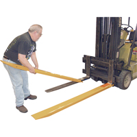 Rallonges de fourches, 63" l x 7" la, Pour des largeurs de fourches 6" Equipex