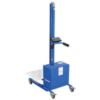 Gerbeur &agrave; plateforme &agrave; &eacute;l&eacute;vation rapide, M&eacute;canisme &eacute;lectrique, Capacit&eacute; de 175 lb, Levage max de 57" Equipex