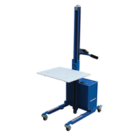 Gerbeur &agrave; plateforme &agrave; &eacute;l&eacute;vation rapide, M&eacute;canisme &eacute;lectrique, Capacit&eacute; de 175 lb, Levage max de 57" Equipex