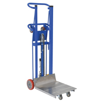 Gerbeur &agrave; plateforme hydraulique, M&eacute;canisme Pompe au pied, Capacit&eacute; de 750 lb, Levage max de 52" Equipex