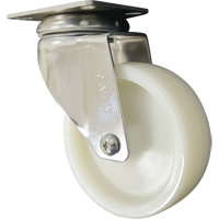 Roulette, Pivotant, 4" (101,6 mm), Nylon, 200 lb (91 kg) Equipex