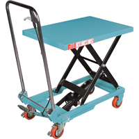 Heavy-Duty Hydraulic Scissor Lift Table, 27-1/2" L x 17-3/4" W, Steel, 330 lbs. Capacity Equipex