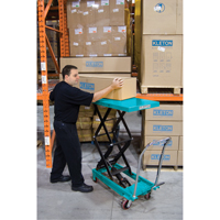 Heavy-Duty Hydraulic Scissor Lift Table, 27-1/2" L x 17-3/4" W, Steel, 330 lbs. Capacity Equipex