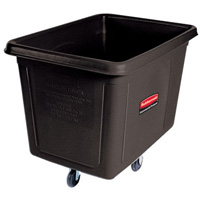 Cube Truck, Black Recycled Plastic, 38" L x 26" W x 28" H, 8 cu. Ft Volume, 300 lbs. Capacity Equipex