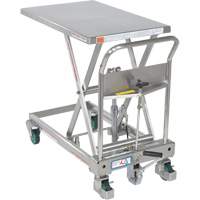 Hydraulic Scissor Lift Table, 31-1/2" L x 19-1/2" W, Stainless Steel, 550 lbs. Capacity Equipex