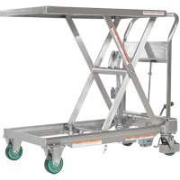 Hydraulic Scissor Lift Table, 31-1/2" L x 19-1/2" W, Stainless Steel, 550 lbs. Capacity Equipex