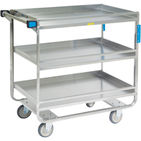 Chariots avec barres de retenue, 3 Tiers, 23" la x 37-1/4" h x 38-5/8" p, Capacit&eacute; 700 lb Equipex