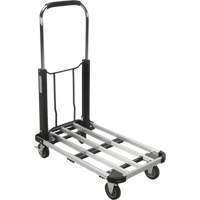 Chariots &agrave; plateforme pliants, Aluminium, 300 lb, 28" lo x 16" la, Hauteur 32" Equipex