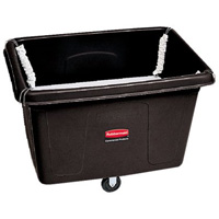 Cube Truck with Spring Platform, Polyethylene, 44-1/16" L x 31" W x 32-1/2" H, 14 cu.ft. Volume, 500 lbs. Capacity Equipex