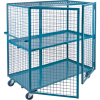 Chariot en treillis m&eacute;tallique, 2 niveaux, 39" lo x 26" la x 62,5" h, Cap. 1200 lb Equipex