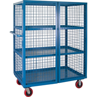 Chariot en treillis m&eacute;tallique, 3 niveaux, 51" lo x 32" la x 62,5" h, Cap. 2400 lb Equipex