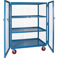 Chariot en treillis m&eacute;tallique, 3 niveaux, 51" lo x 32" la x 62,5" h, Cap. 2400 lb Equipex