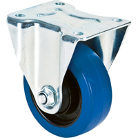 Blue Caster, Rigid, 4" (101.6 mm), Rubber, 350 lbs. (158.8 kg.) Equipex