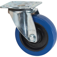 Blue Caster, Swivel, 5" (127 mm), Rubber, 400 lbs. (181 kg.) Equipex