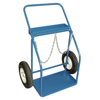 Chariots pour bouteilles de gaz, Roues Pneumatique, Base de 25" la x 13" lo, 400 lb Equipex