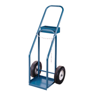 Chariots pour bouteilles de gaz, Roues Semi-pneumatique, Base de 12" la x 10" lo, 400 lb Equipex