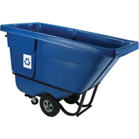 Chariot basculeur en acier, Poly&eacute;thyl&egrave;ne, 1/2 vg³, Capacit&eacute; de charge de 850 lb Equipex