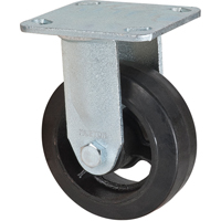 Mold-on Caster, Rigid, 5" (127 mm), Rubber, 440 lbs. (199 kg.) Equipex