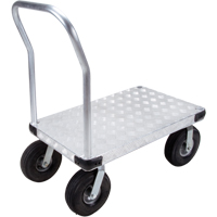 Aluminum Platform Truck, 24" W x 36" L, 1600 lbs. Cap., Pneumatic Wheels Equipex