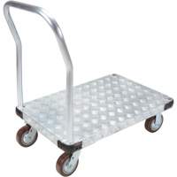 Aluminum Platform Truck, 24" W x 36" L, 3400 lbs. Cap., Polyurethane Wheels Equipex