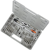 TD40H SAE HSS Tap & Alloy Die Set, 40 Pieces Equipex