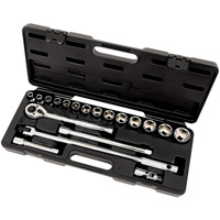ISK-1220S Jeu de douilles SAE &agrave; 6 pans ITC, 20 Mcx, Prise de 1/2" Equipex