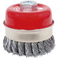 Brosse boisseau &agrave; fils li&eacute;s et nou&eacute;s haute performance CKB3201T, 3-1/2" dia. x 5/8"-11 arbre Equipex