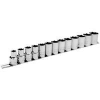 Metric Socket Set, 13 Pcs, 1/2" Drive Size Equipex