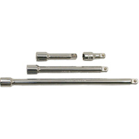 Jeu de barres de rallonges, Prise de 3/8", Fini Chrome, 4 M Equipex