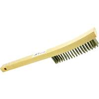 Brosse m&eacute;tallique &agrave; poils longs &agrave; quatre rang&eacute;es et manche long 4LHSS, Acier inoxydable, 4 x 19 rangs de fils, Longueur 13-3/4" Equipex