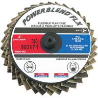 Powerblend FLX Roll-on Flap Disc, 3" x Type R, Z40 Grit, Zirconia Alumina Equipex