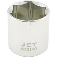 Chrome Socket, 1-1/4", 1/2" Drive, 6 Points Equipex