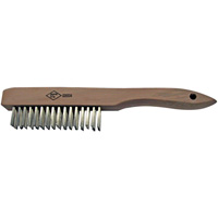 Scratch Brush, Stainless Steel, 4 x 16 Wire Rows Equipex
