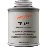 Compos&eacute; d'&eacute;tanch&eacute;it&eacute; sans m&eacute;tal pour raccord filet&eacute; TF-15, Canette &agrave; dessus brosse, 227 ml, -46° C - 315° C/50° F - 600° F Equipex