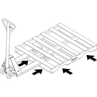 4-Way Hydraulic Pallet Truck, 48" L x 7" W, 4000 lbs. Capacity Equipex