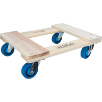 Hardwood Dolly, Rubber Wheels, 1400 lbs. Capacity, 18" W x 24" D x 7" H Equipex