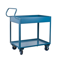 Chariots de service &agrave; bordure profonde, 2 Tiers, 24" la x 47" h x 36" p, Capacit&eacute; 1200 lb Equipex
