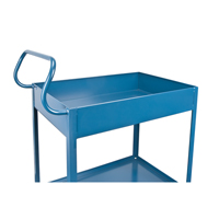 Chariots de service &agrave; bordure profonde, 2 Tiers, 24" la x 47" h x 36" p, Capacit&eacute; 1200 lb Equipex